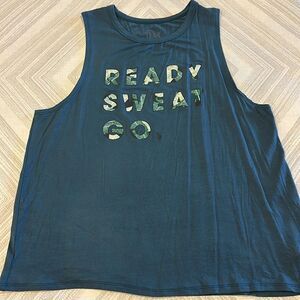 House of Tens Women’s Teal ‘Ready Sweat Go’ Tank Top - Size L